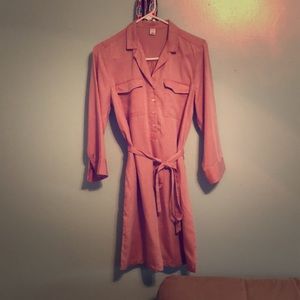 3/4 length sleeve, pink dress from Old Navy.